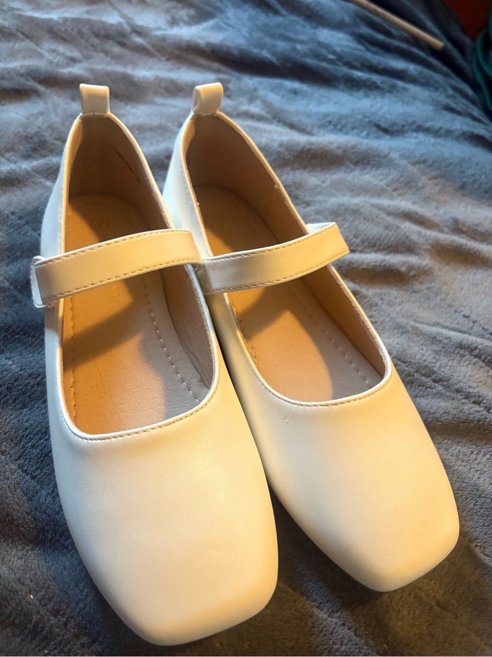 Hehainom Girls Flats Mary Jane Flower Girl Dress Shoes School Wedding size 2
